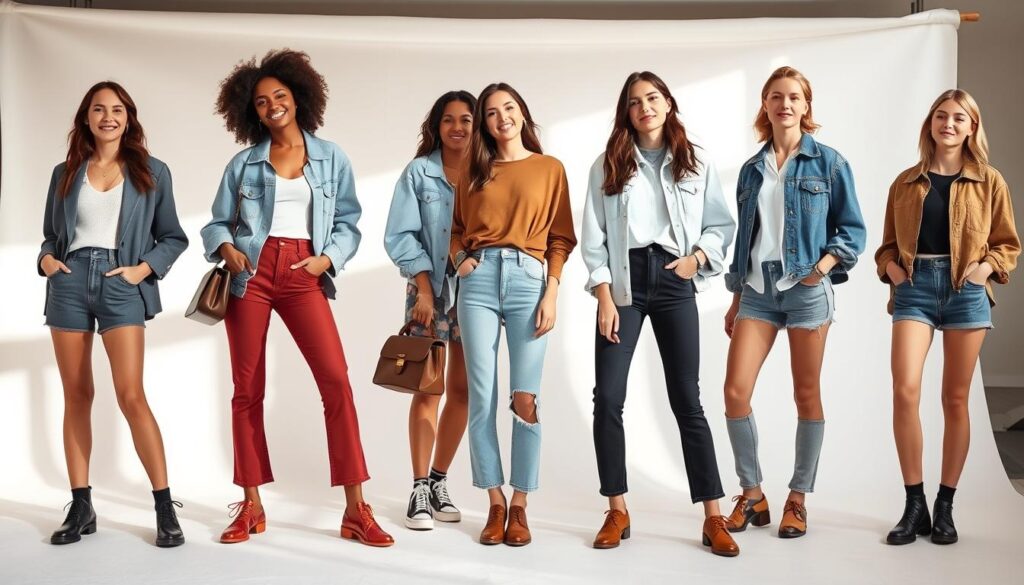 A well-lit, high-quality photoshoot showcasing diverse SHEIN fashion items worn by real customers in natural, everyday settings. A group of models posing casually in stylish outfits against a clean, minimalist backdrop, capturing the true, unfiltered look and feel of the SHEIN shopping experience. The images should convey a sense of authenticity, approachability, and a relatable, aspirational aesthetic that inspires the viewer to envision themselves in these trendy, affordable looks.